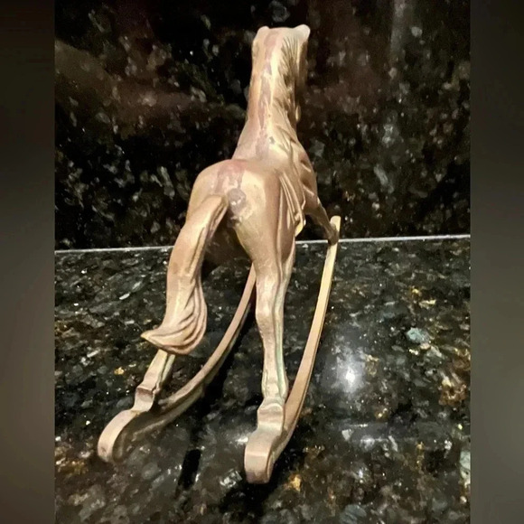 Solid Brass Rocking Horse Figurine - Picture 4 of 4